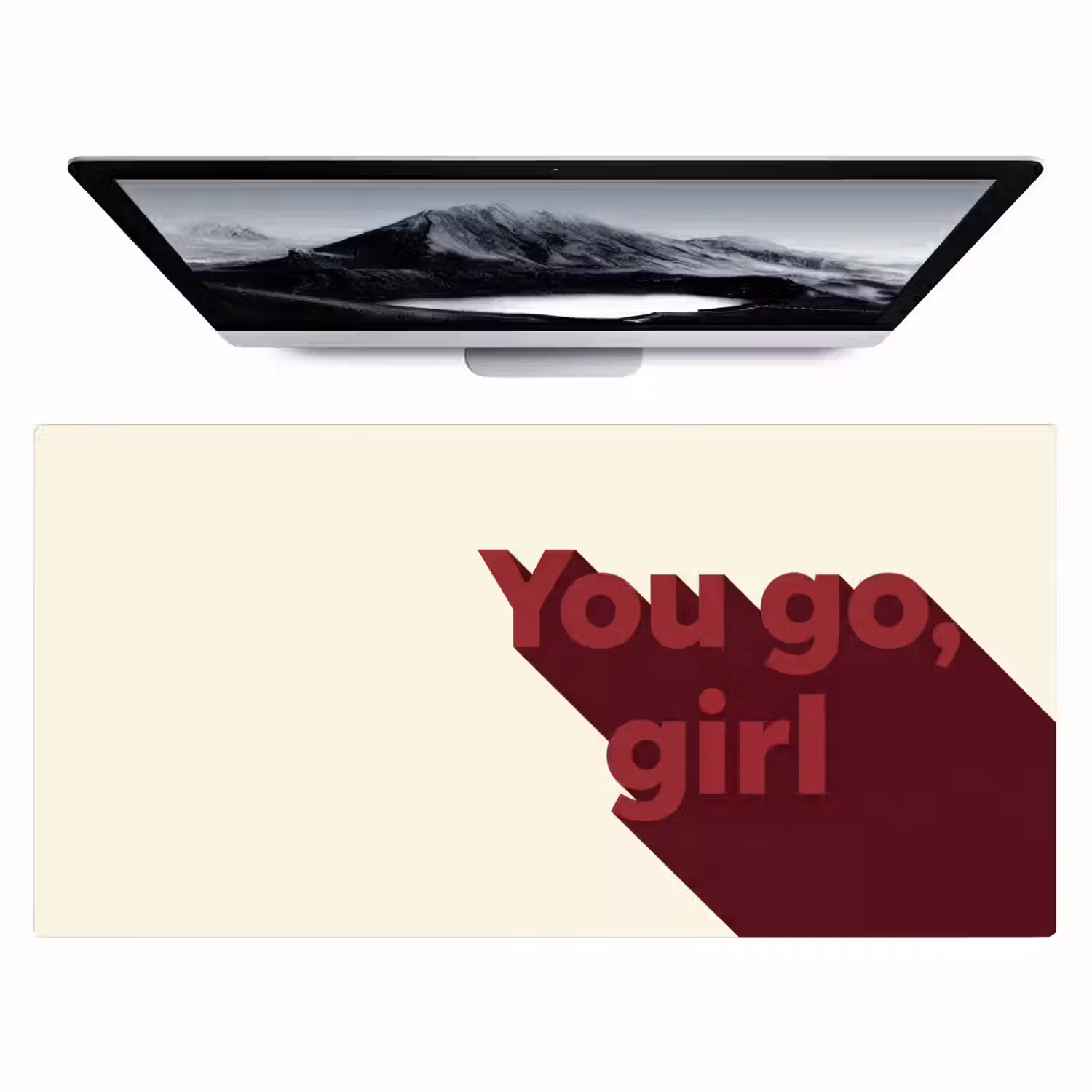 you go girl - 3D - Rood Muismat XXL klein -zzz3d