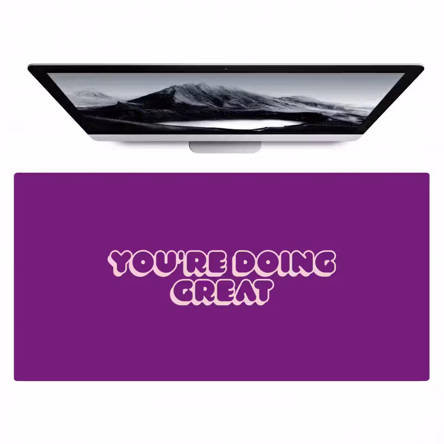 You're doing great - Paars - Bubble letters Muismat XXL klein -zzz3d