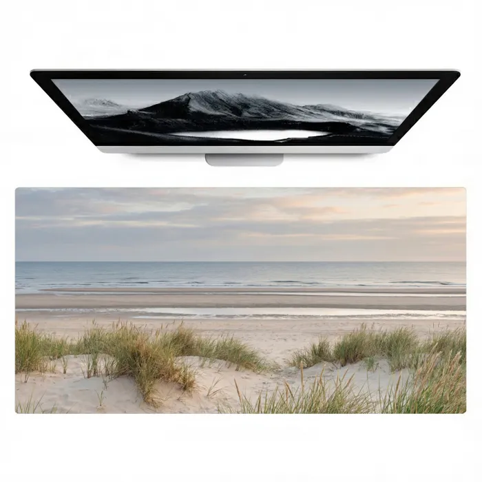 Zandstrand - Bewolkt - Duinen Muismat XXL klein -zzz3d
