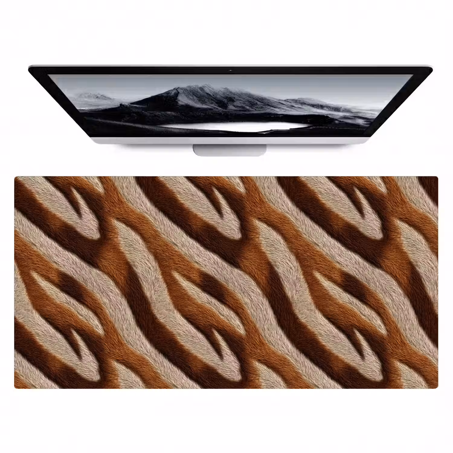 Zebra - Patroon - Bruin Muismat XXL klein 681 -zzz3d