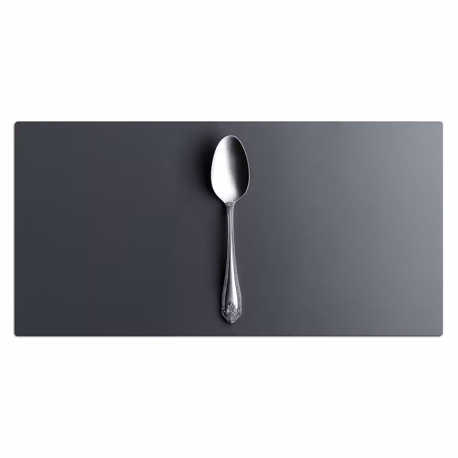 Zilver - Metaal - Lepel Muismat XXL klein -3d_leeg