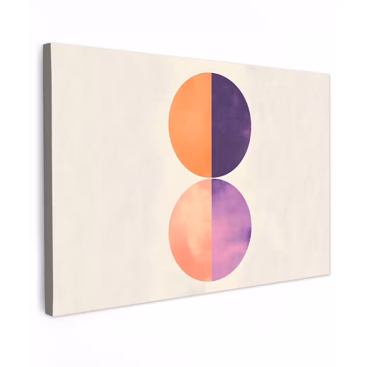 Abstract - Cirkels - Paars canvas 2cm klein -z3d