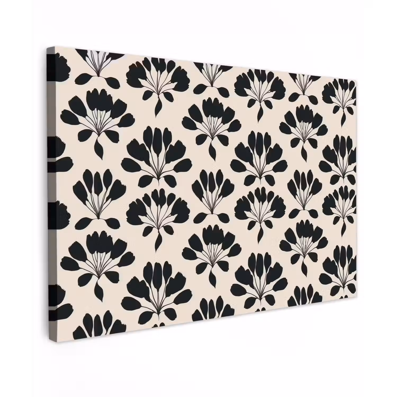 Abstract - Patroon - Zwart canvas 2cm klein 34 -z3d