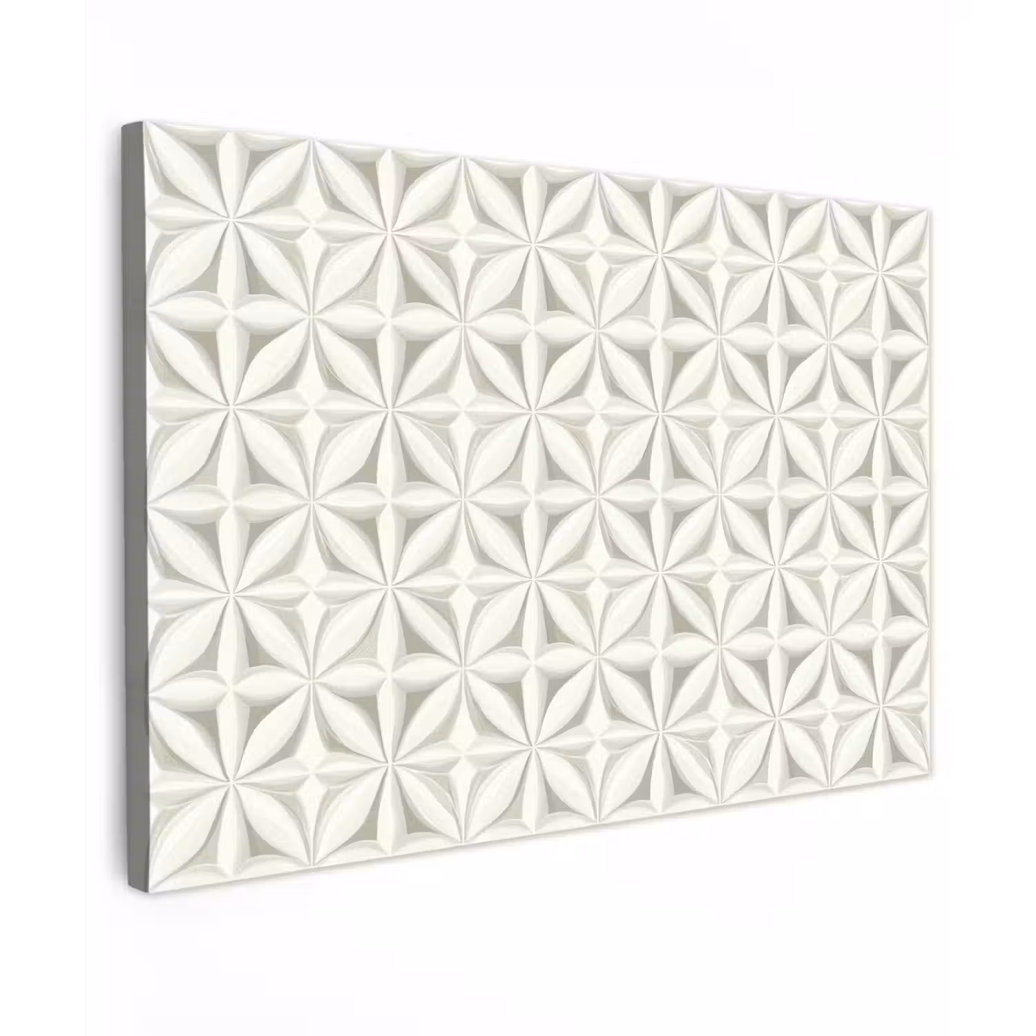 Abstract - Structuur - Grijs - Wit canvas 2cm klein 34 -z3d
