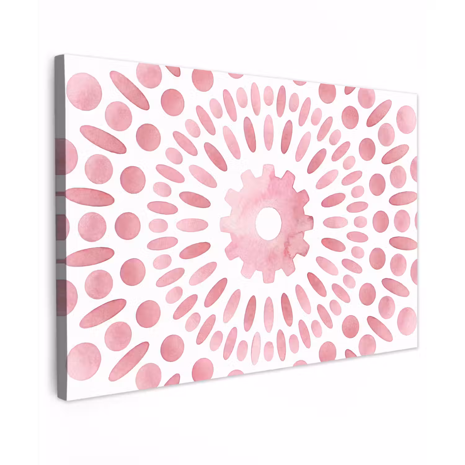 Abstract - Vormen - Patroon - Aquarel - Roze canvas 2cm klein -z3d
