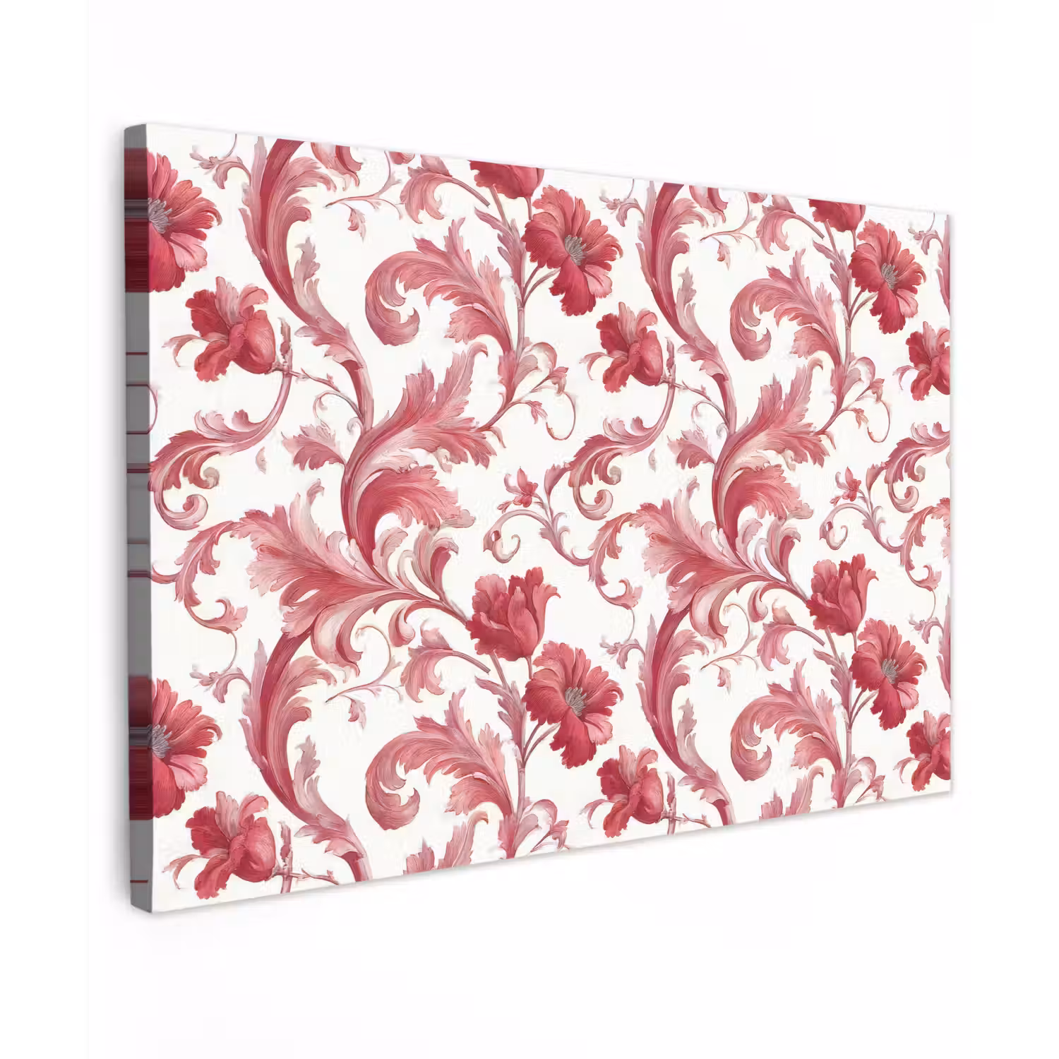Barok - Patroon - Rood canvas 2cm klein 34 -z3d