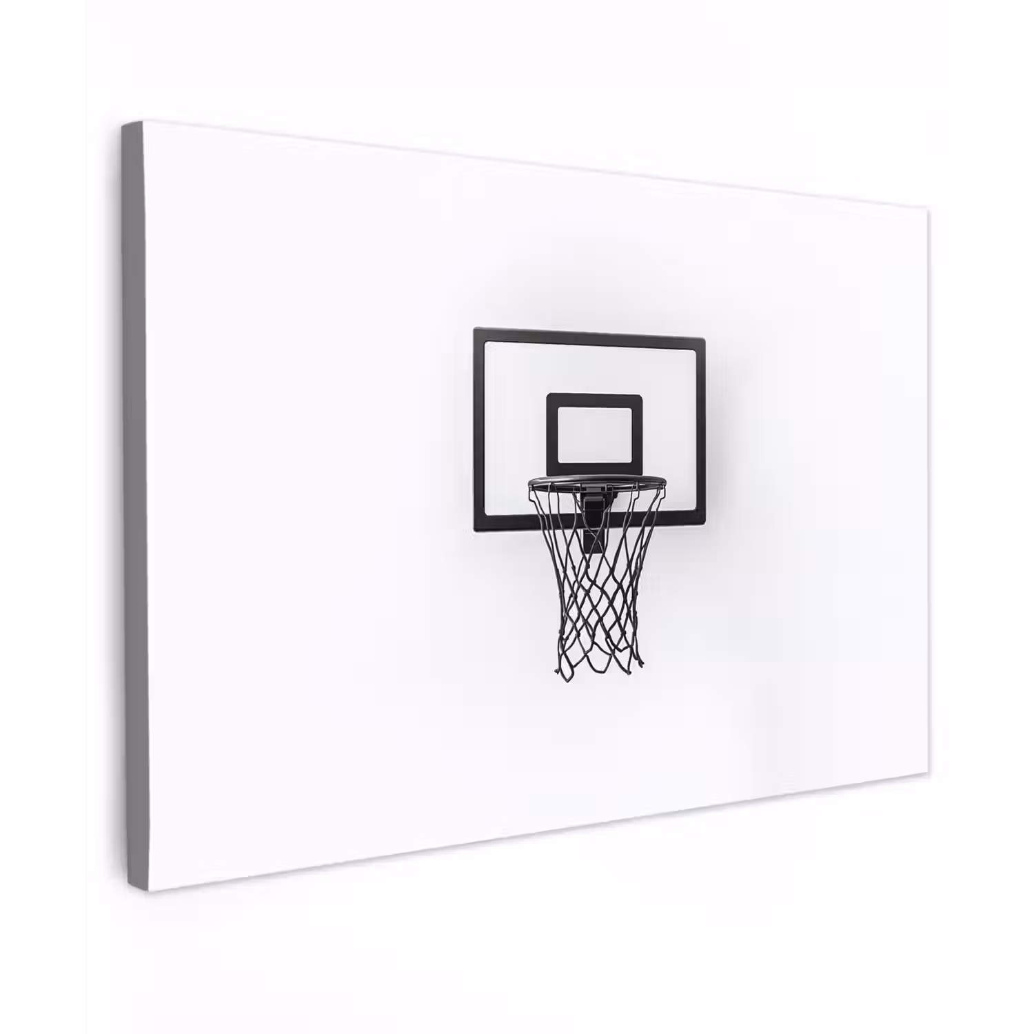 Basketbalbord - Minimalistisch - Zwart canvas 2cm klein -z3d