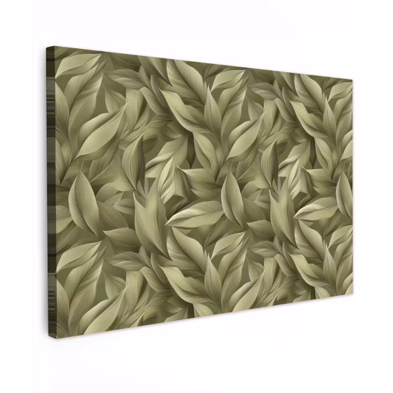 Bladeren - Modern - Groen canvas 2cm klein 34 -z3d