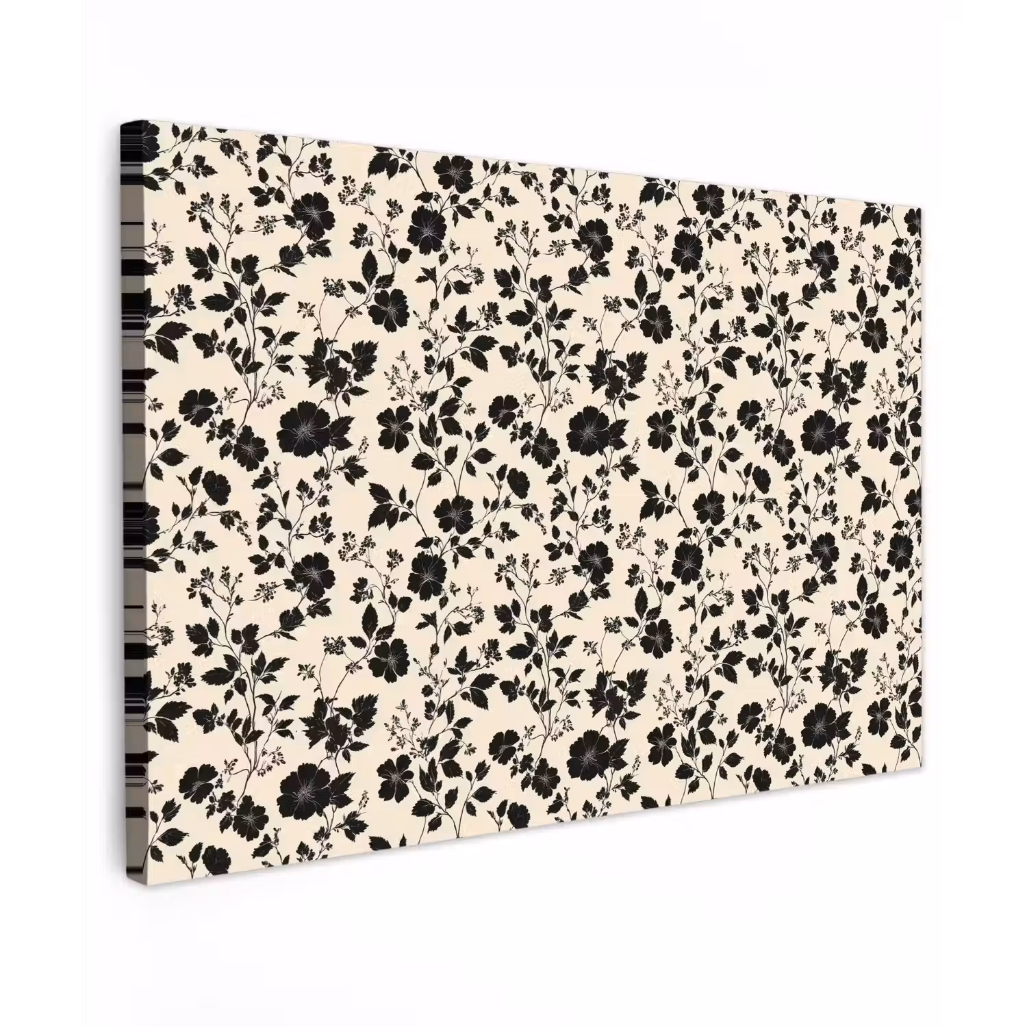 Bloemen - Dessin - Zwart canvas 2cm klein 34 -z3d