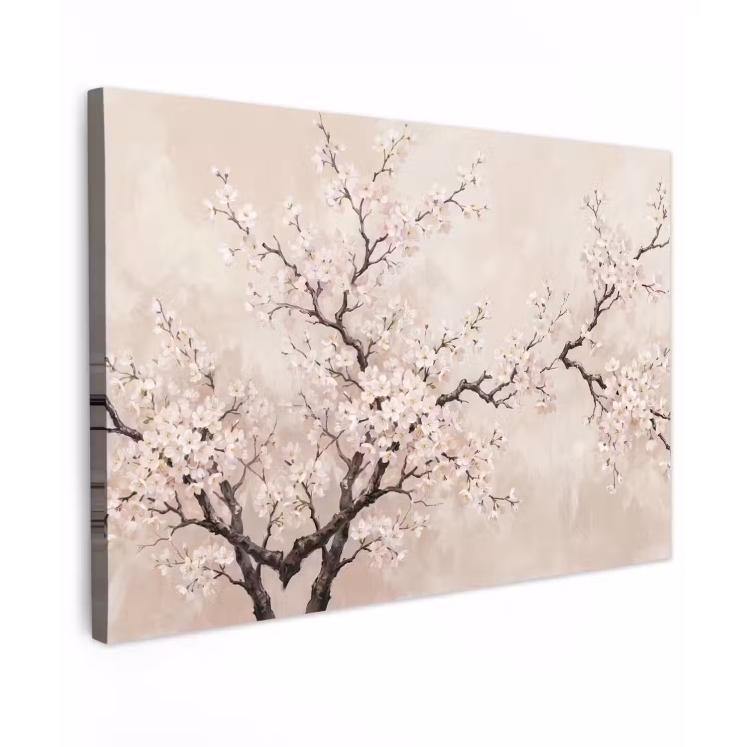 Bloesem - Illustratie - Taupe canvas 2cm klein -z3d