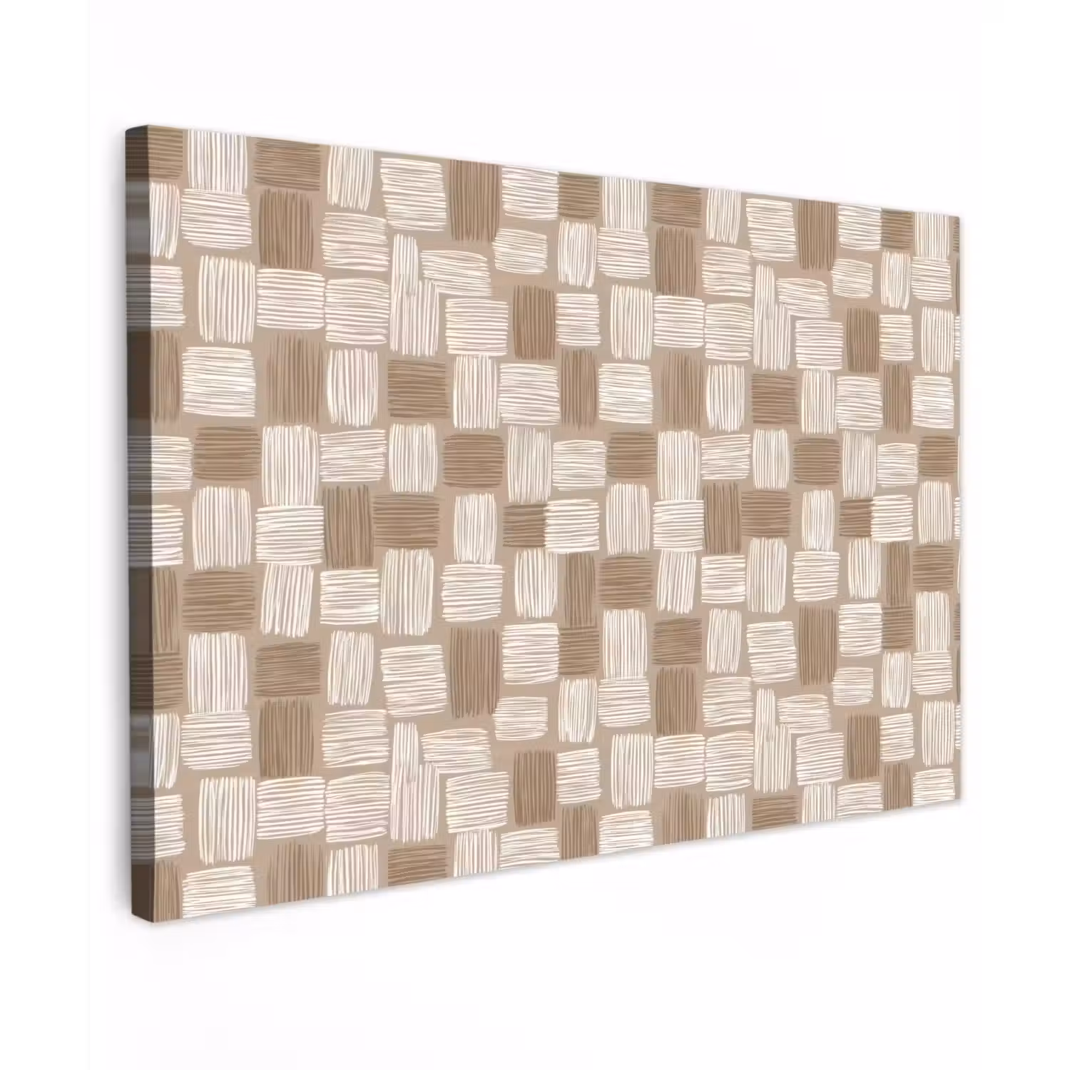 Blok - Patroon - Bruin canvas 2cm klein 34 -z3d