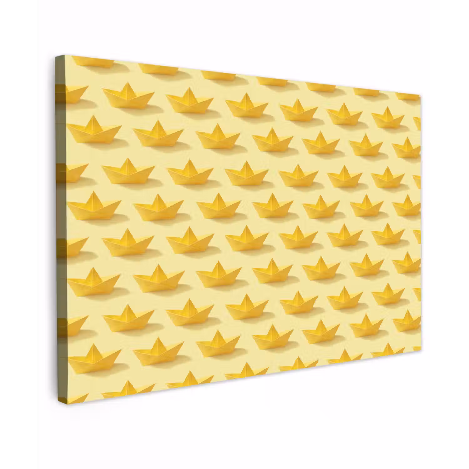 Bootjes - Origami - Creatief - Geel canvas 2cm klein 34 -z3d