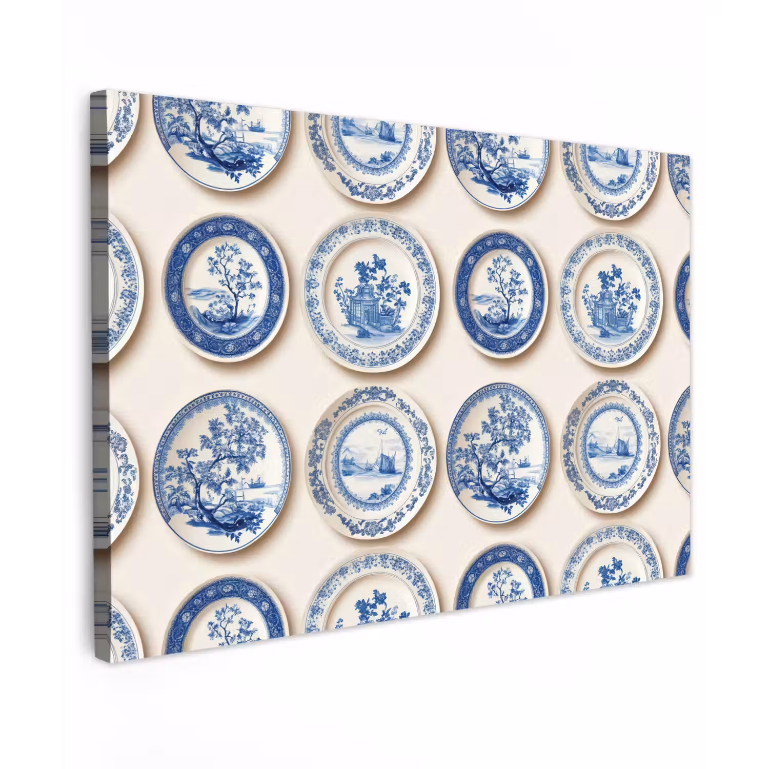 Borden - Bomen - Planten - Blauw canvas 2cm klein 34 -z3d