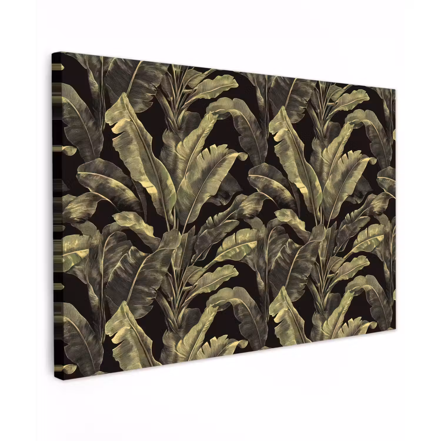 Botanisch - Bladeren - Groen canvas 2cm klein 34 -z3d