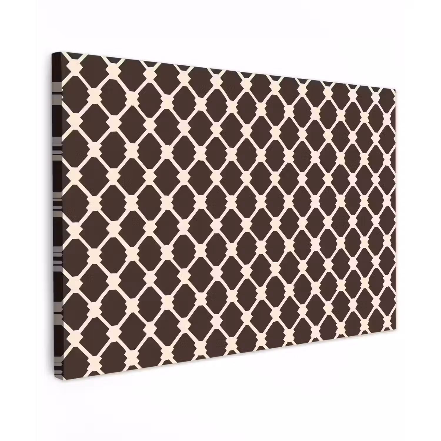 Bruin - Ruitpatroon - Geometrisch canvas 2cm klein 34 -z3d