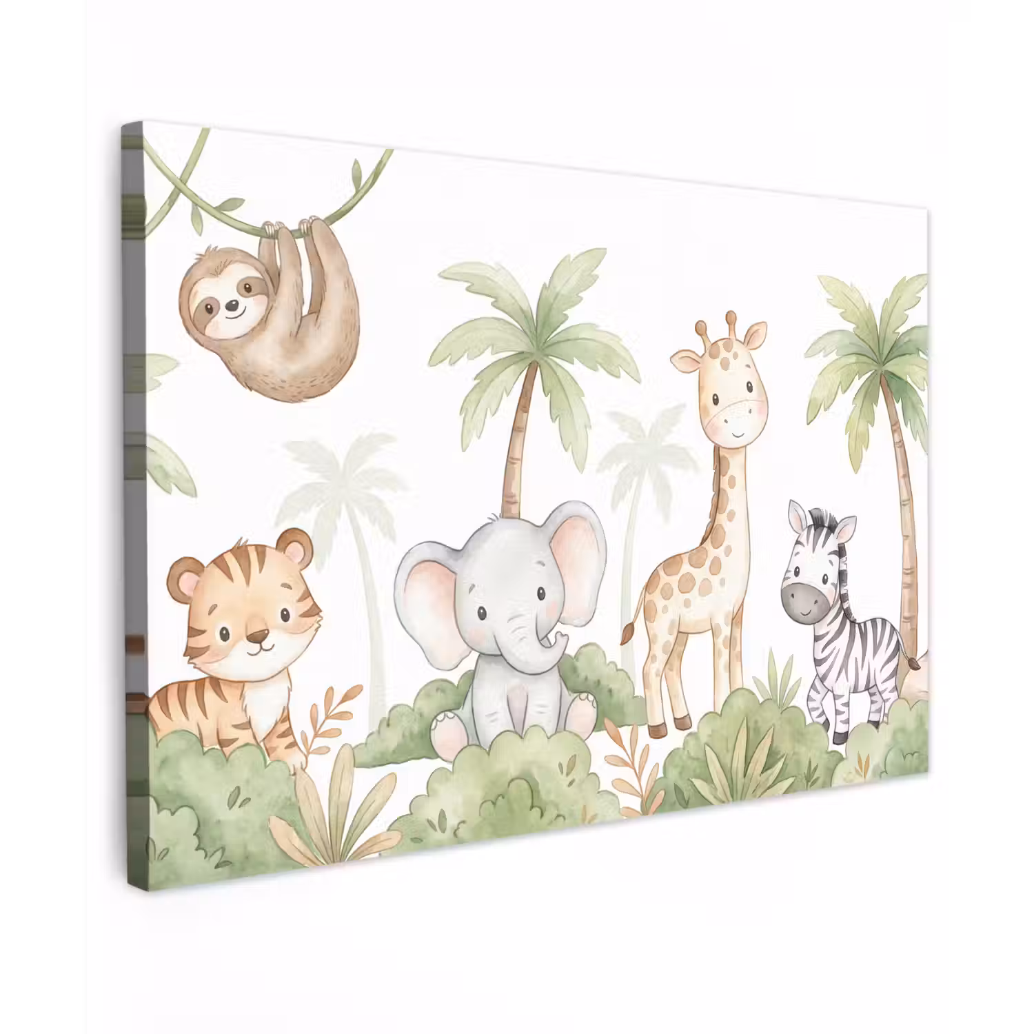Dieren - Jungle - Pastel canvas 2cm klein -z3d