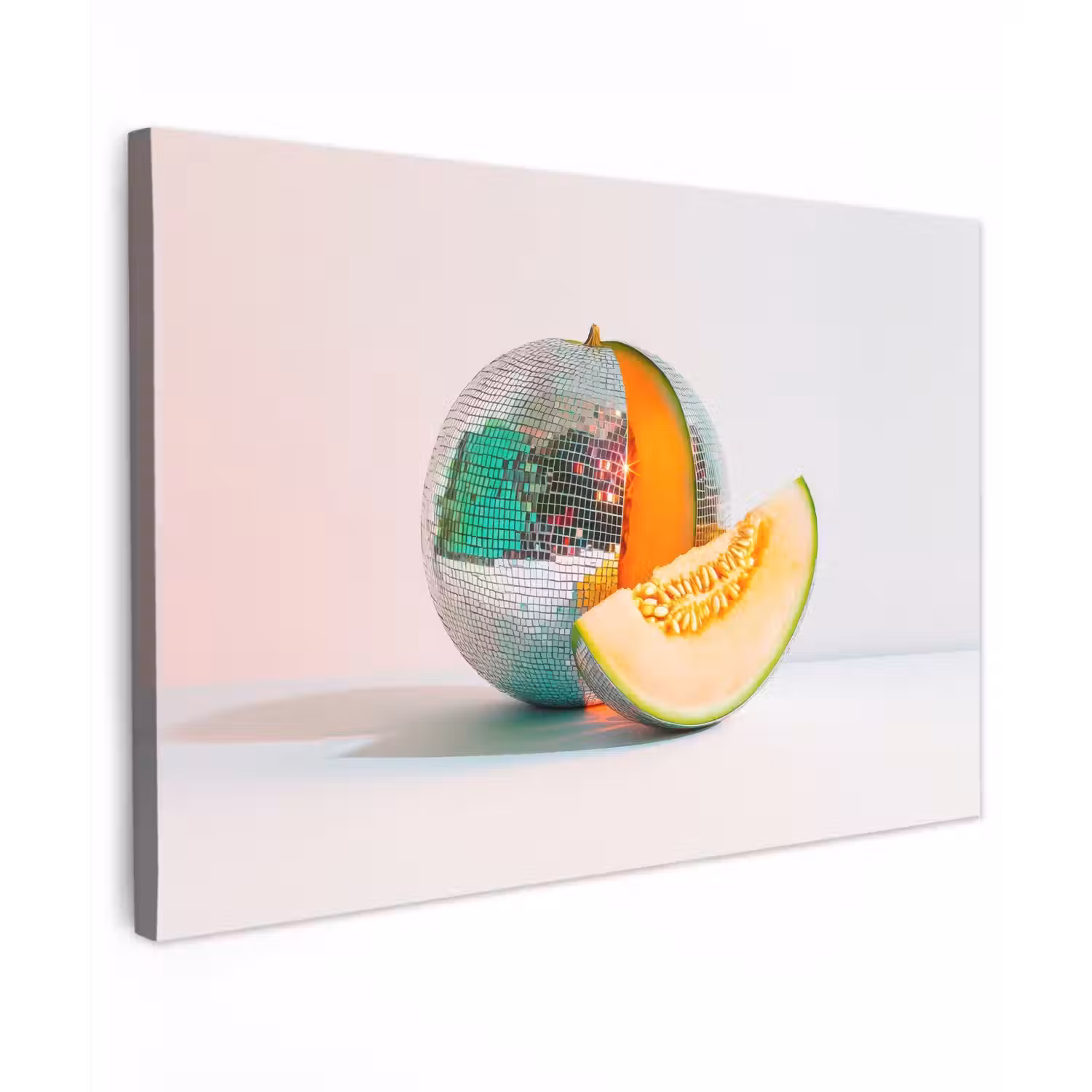 Disco - Discobal - Meloen - Pastel canvas 2cm klein -z3d