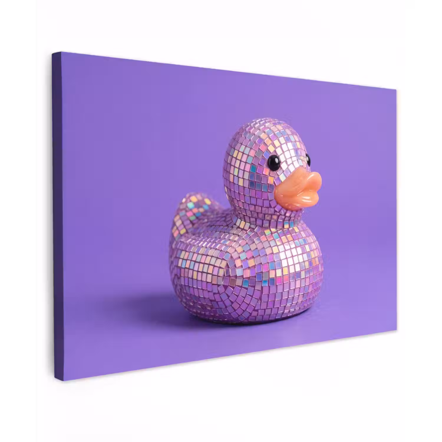 Disco - Eend - Paars canvas 2cm klein -z3d