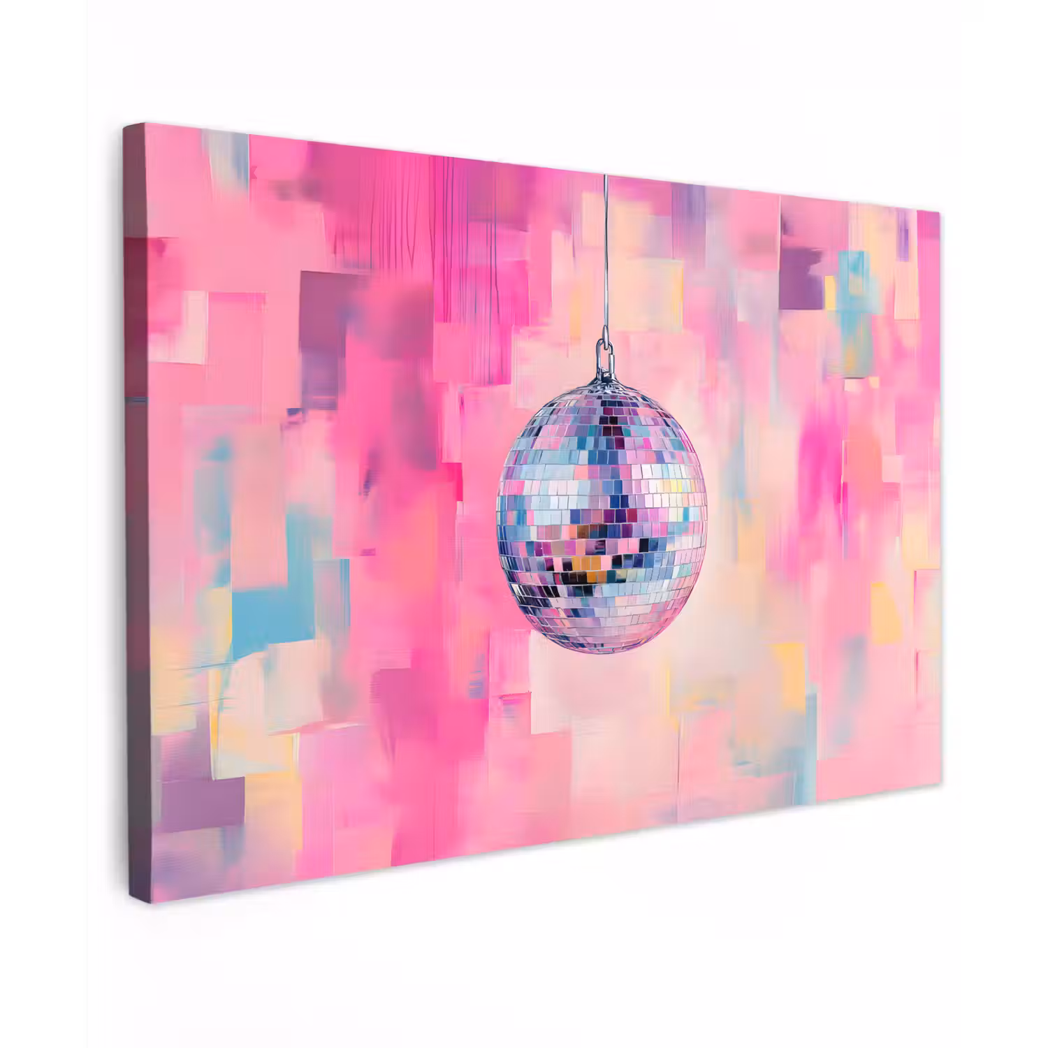 Discobal - Pink - Verf canvas 2cm klein -z3d