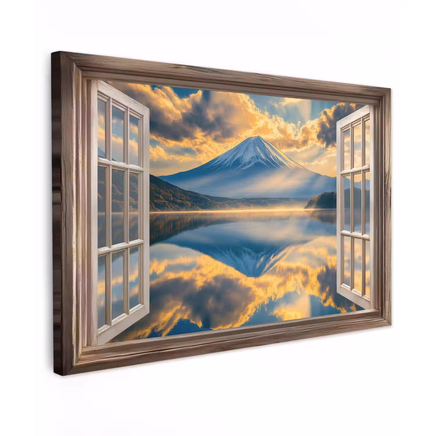 Doorkijk - Landschap - Bergen - Uitzicht - Raam canvas 2cm klein -z3d