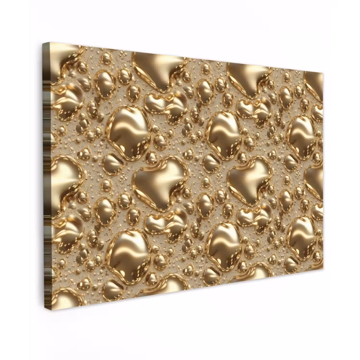 Druppels - Organisch - Goud canvas 2cm klein 34 -z3d