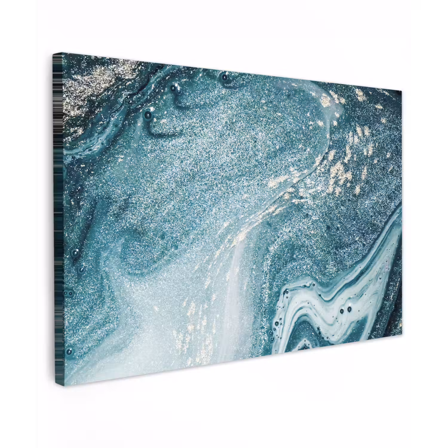 Marmer look - Blauw - Luxe canvas 2cm klein -z3d