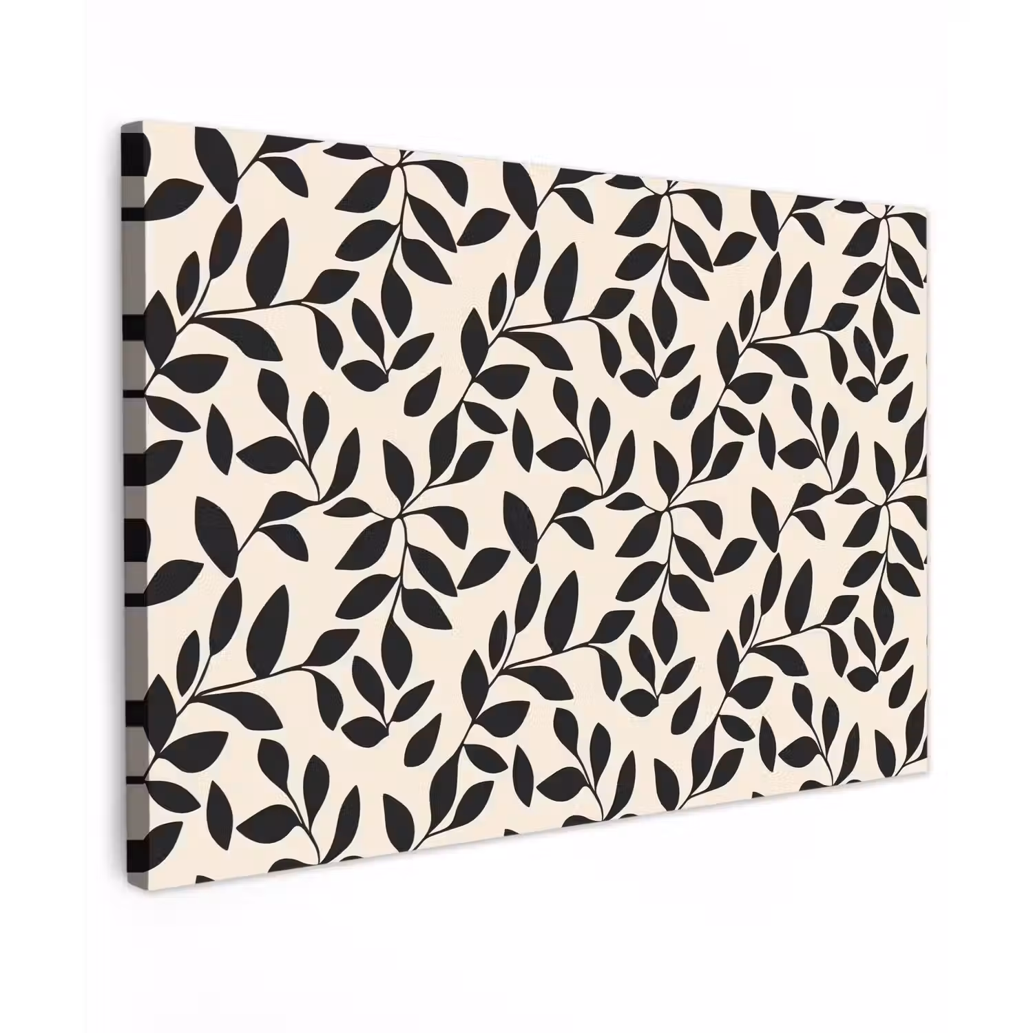 Elegant - Patroon - Zwart - Beige canvas 2cm klein 34 -z3d