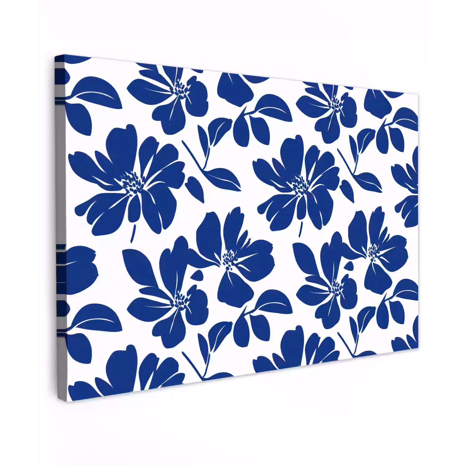 Floraal - Modern - Blauw canvas 2cm klein 34 -z3d
