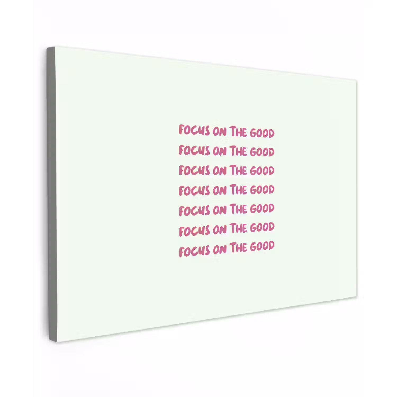 Focus on the good - Roze canvas 2cm klein -z3d