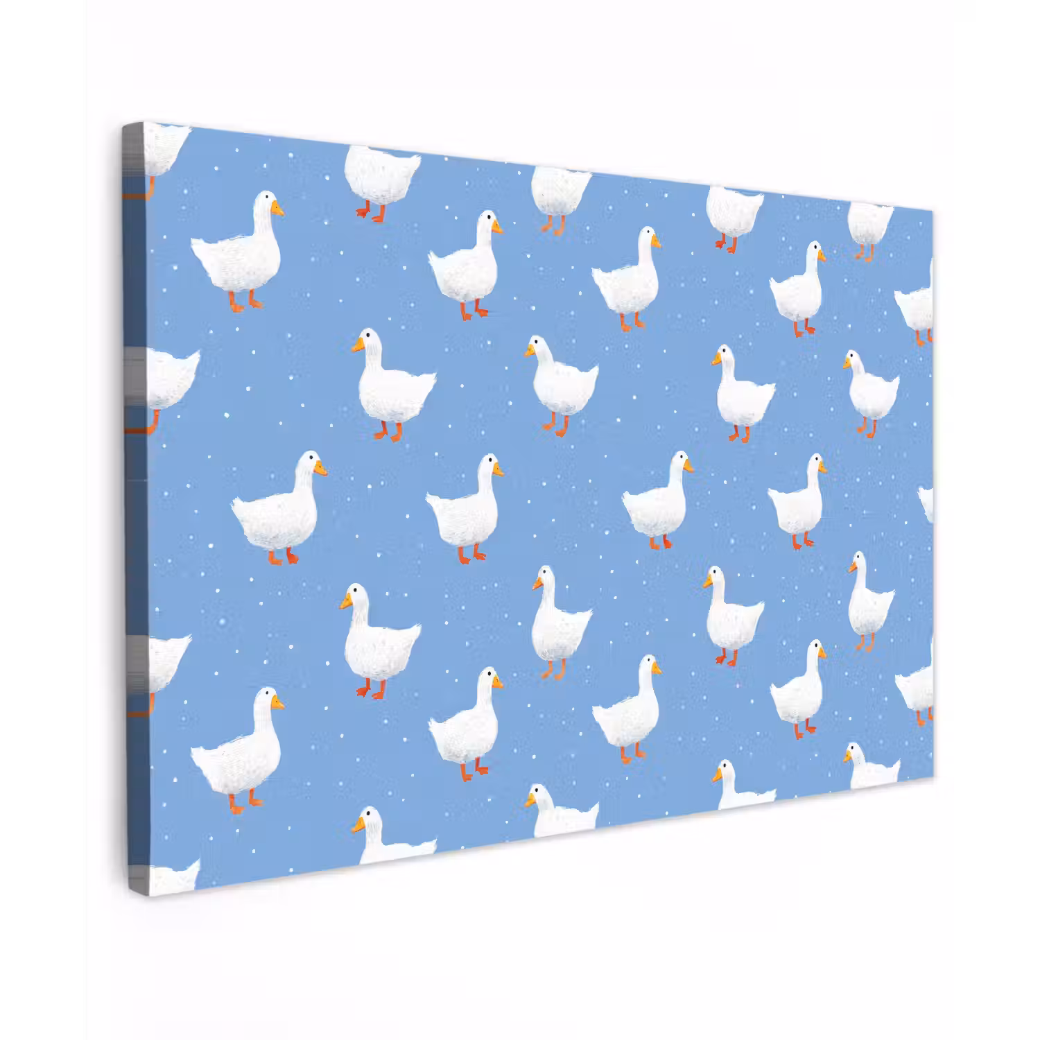 Ganzen - Elegant - Blauw canvas 2cm klein 34 -z3d