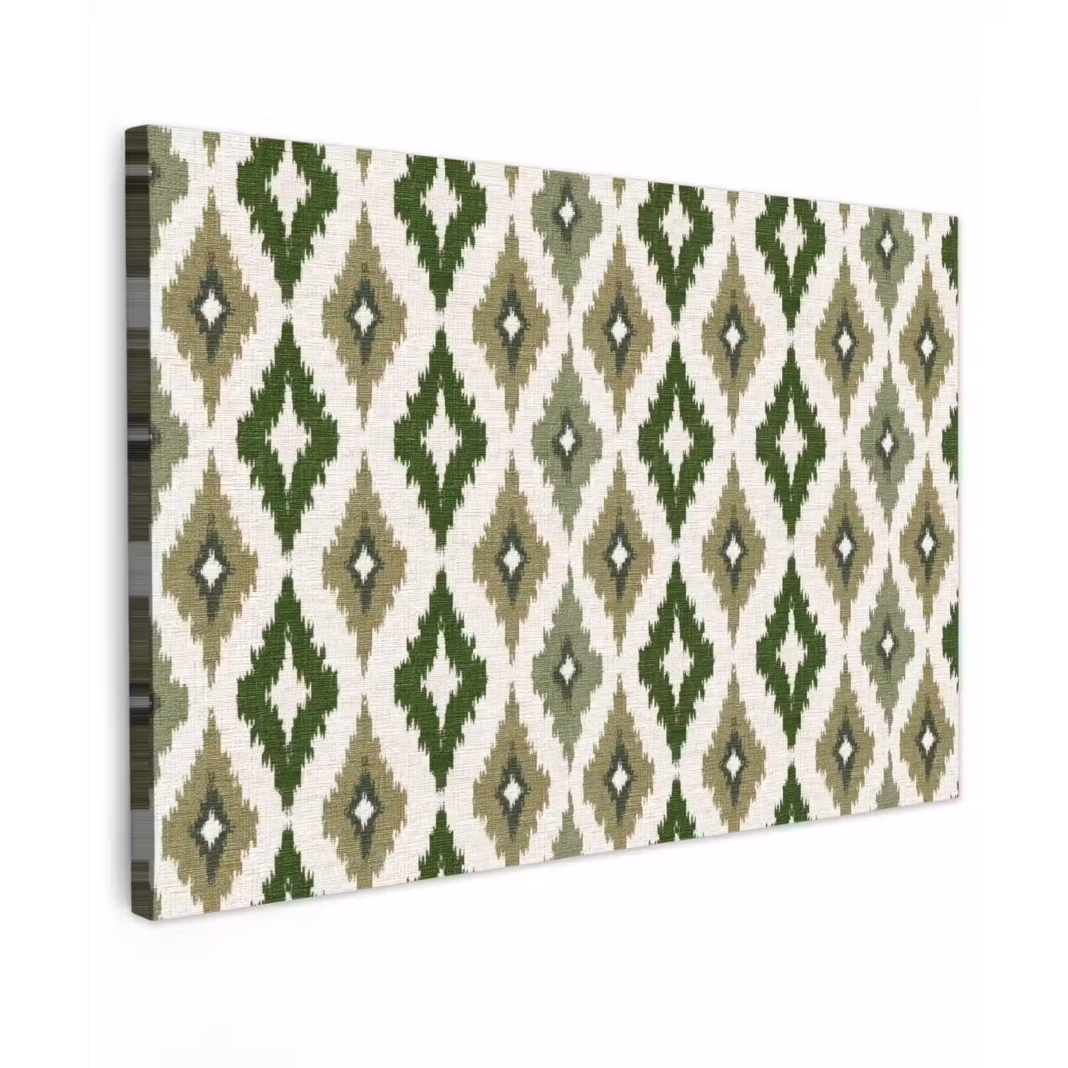 Geografisch - Ruitmotief - Groen canvas 2cm klein 34 -z3d