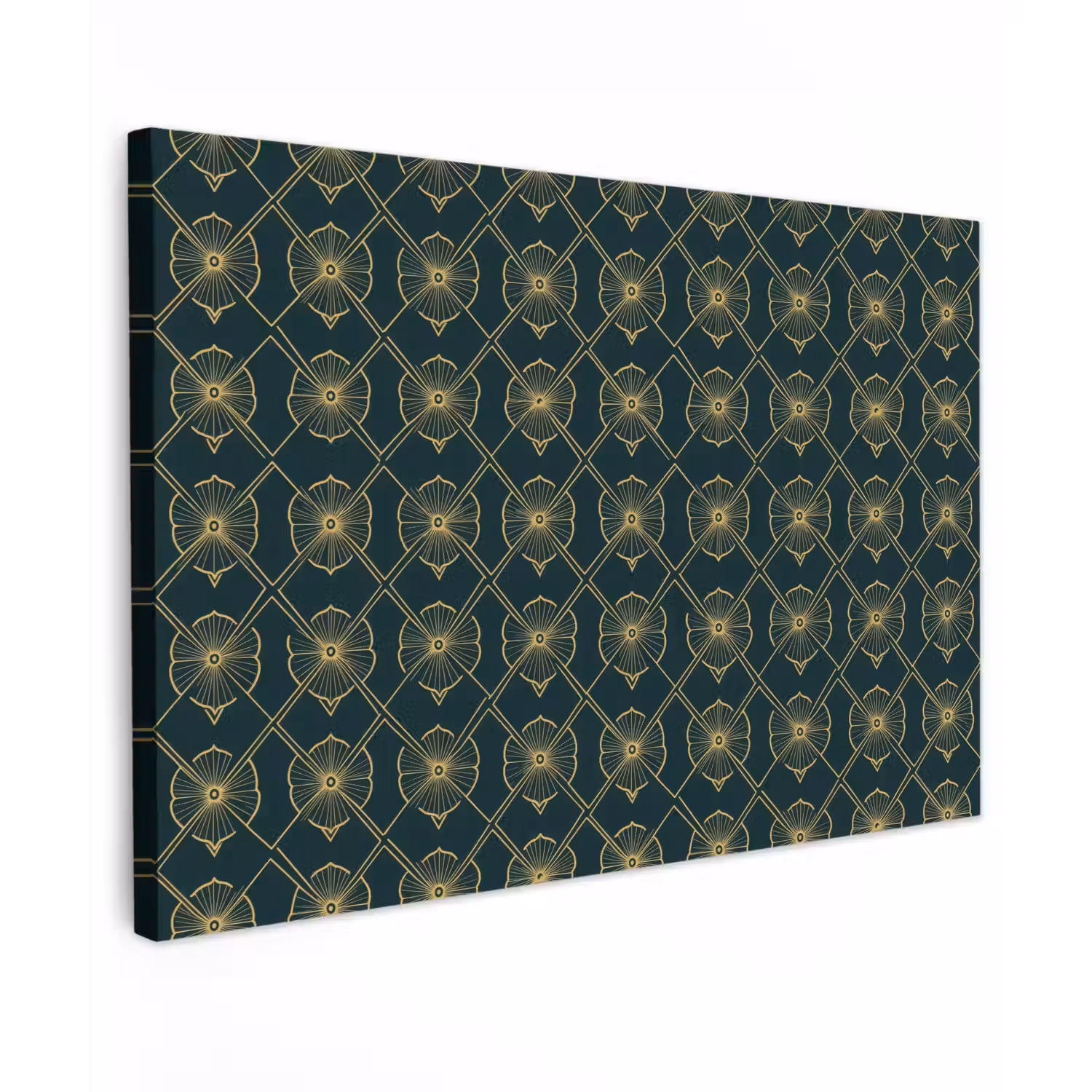 Geometrisch - Elegant - Groen canvas 2cm klein 34 -z3d