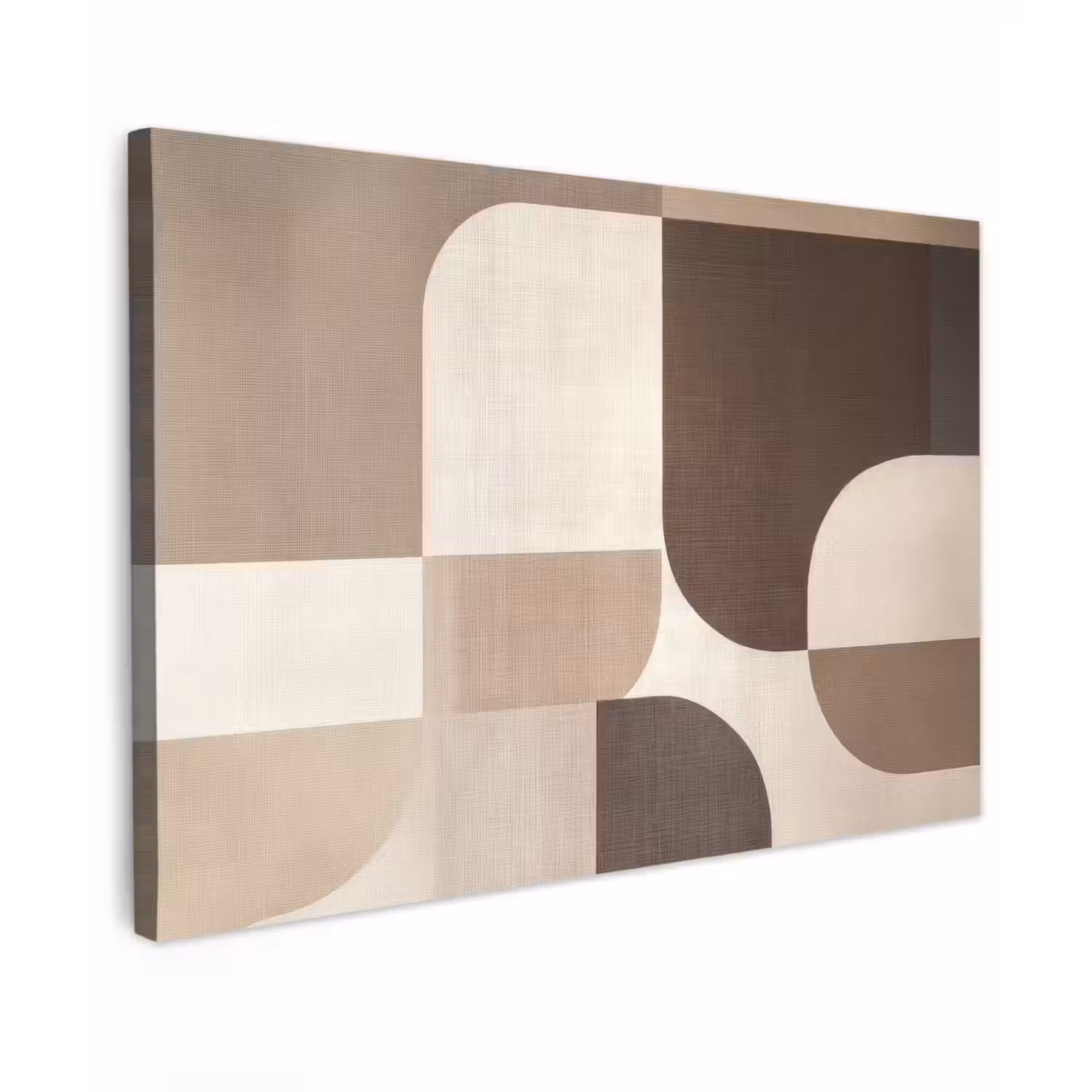 Geometrisch - Geweven structuur - Modern canvas 2cm klein -z3d