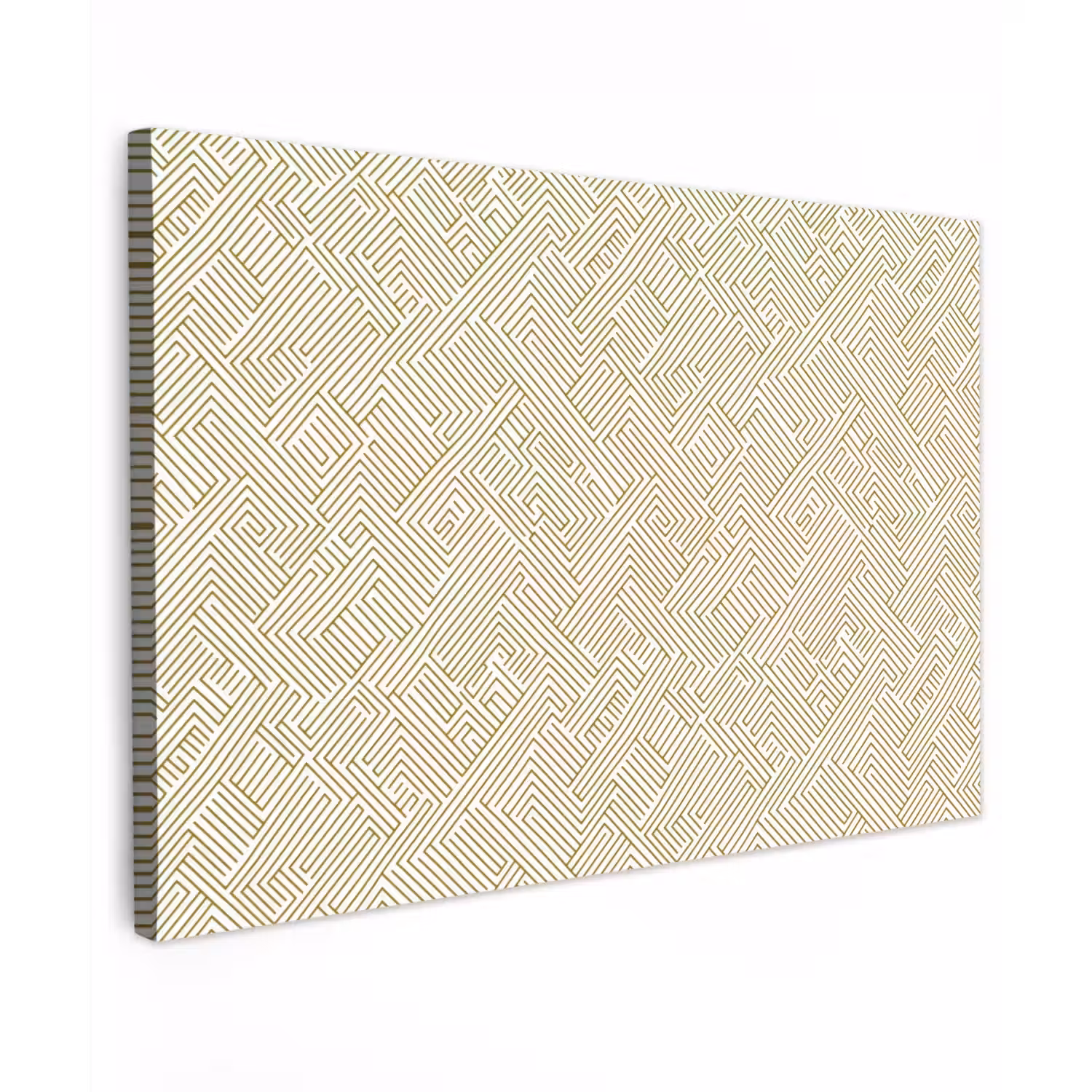 Geometrisch - Lijnen - Groen canvas 2cm klein 34 -z3d