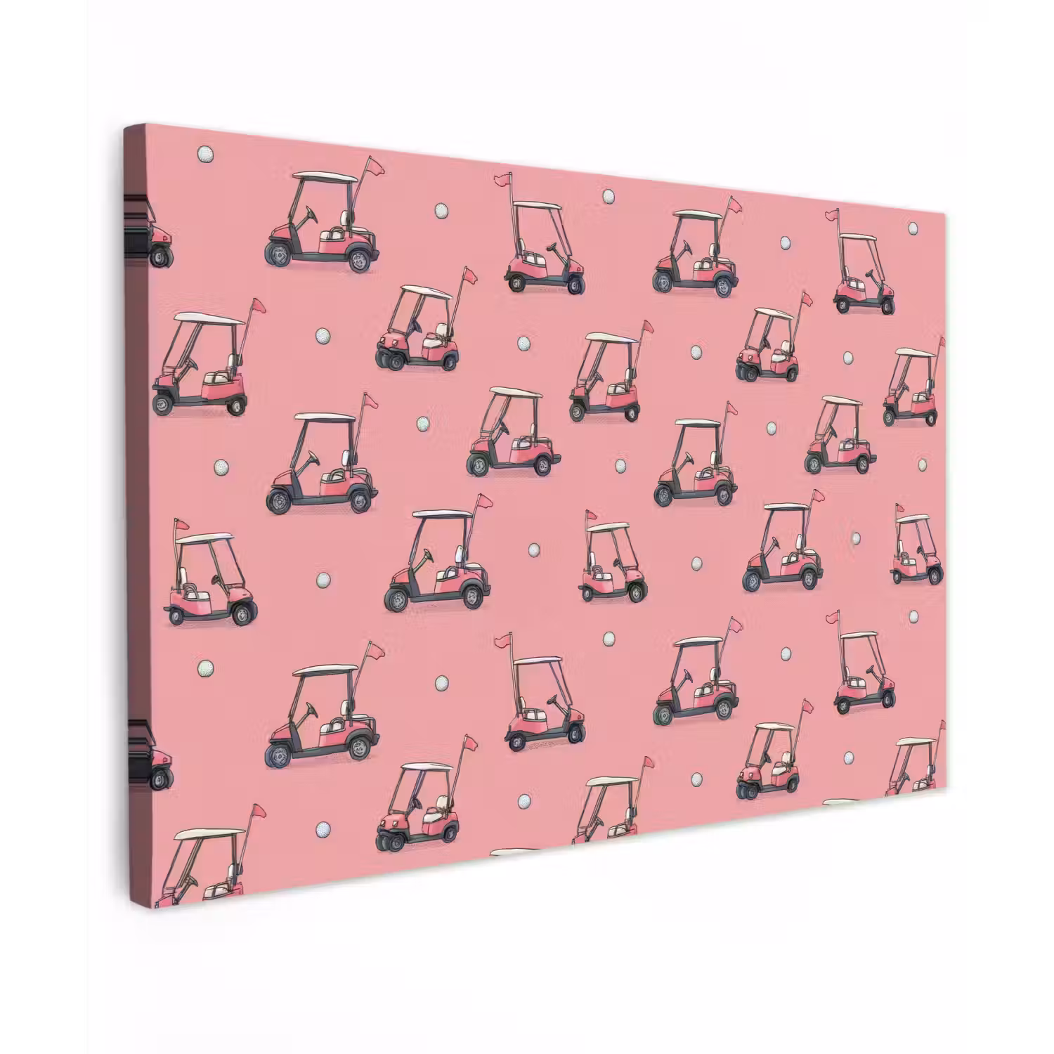 Golfkar - Retro - Roze canvas 2cm klein 34 -z3d