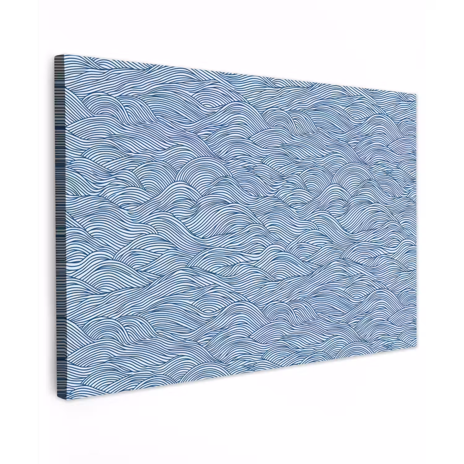 Golven - Ritmisch - Blauw canvas 2cm klein 34 -z3d