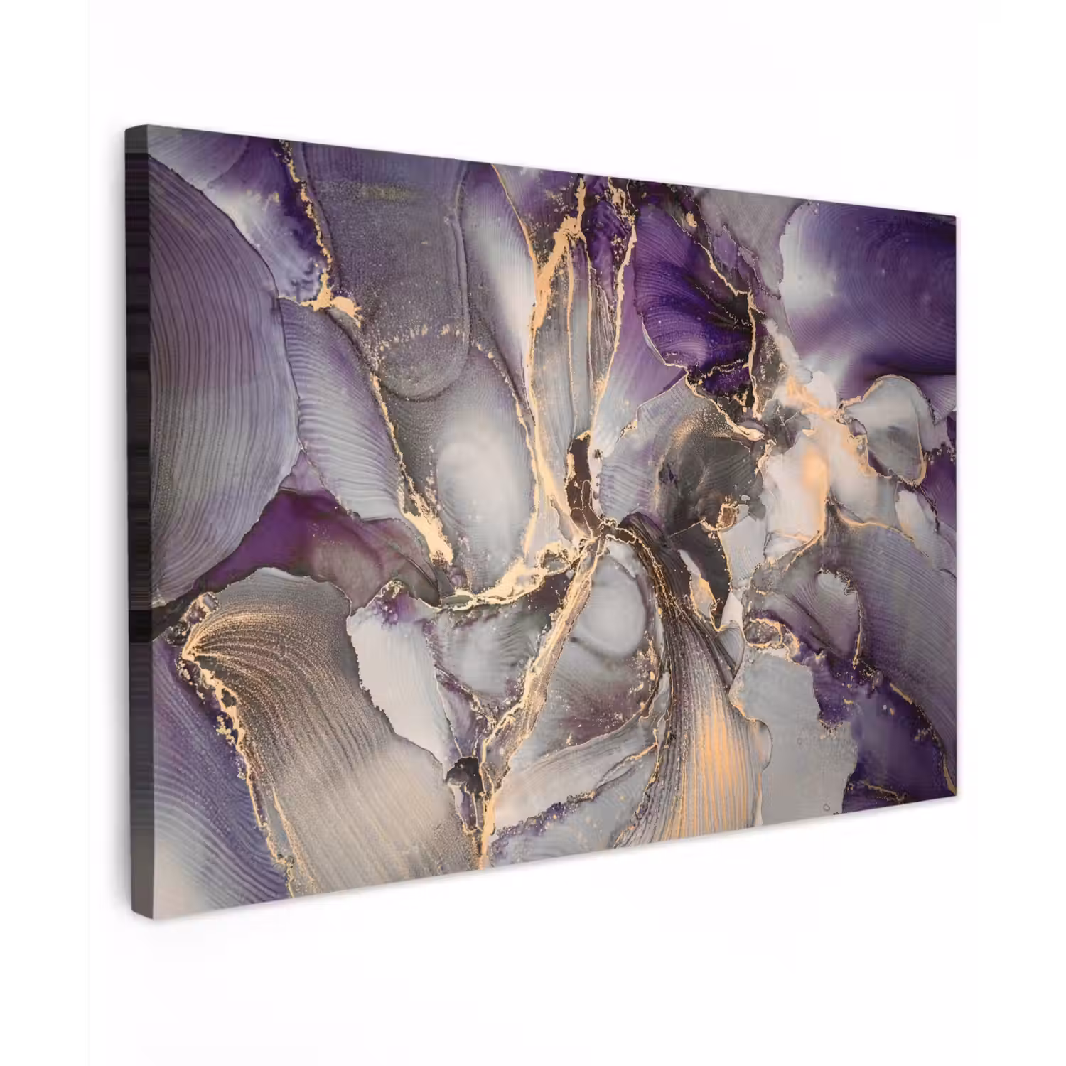 Goud - Paars - Marmer canvas 2cm klein -z3d
