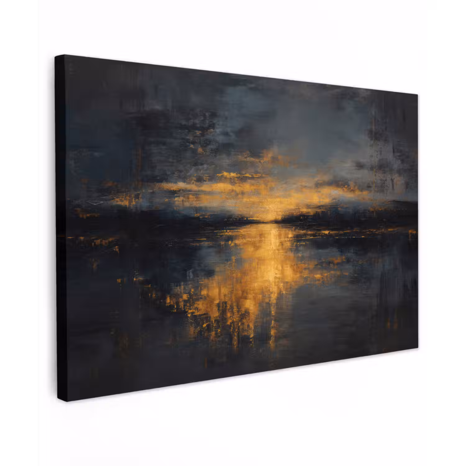 Gouden Reflectie op Water canvas 2cm klein -z3d