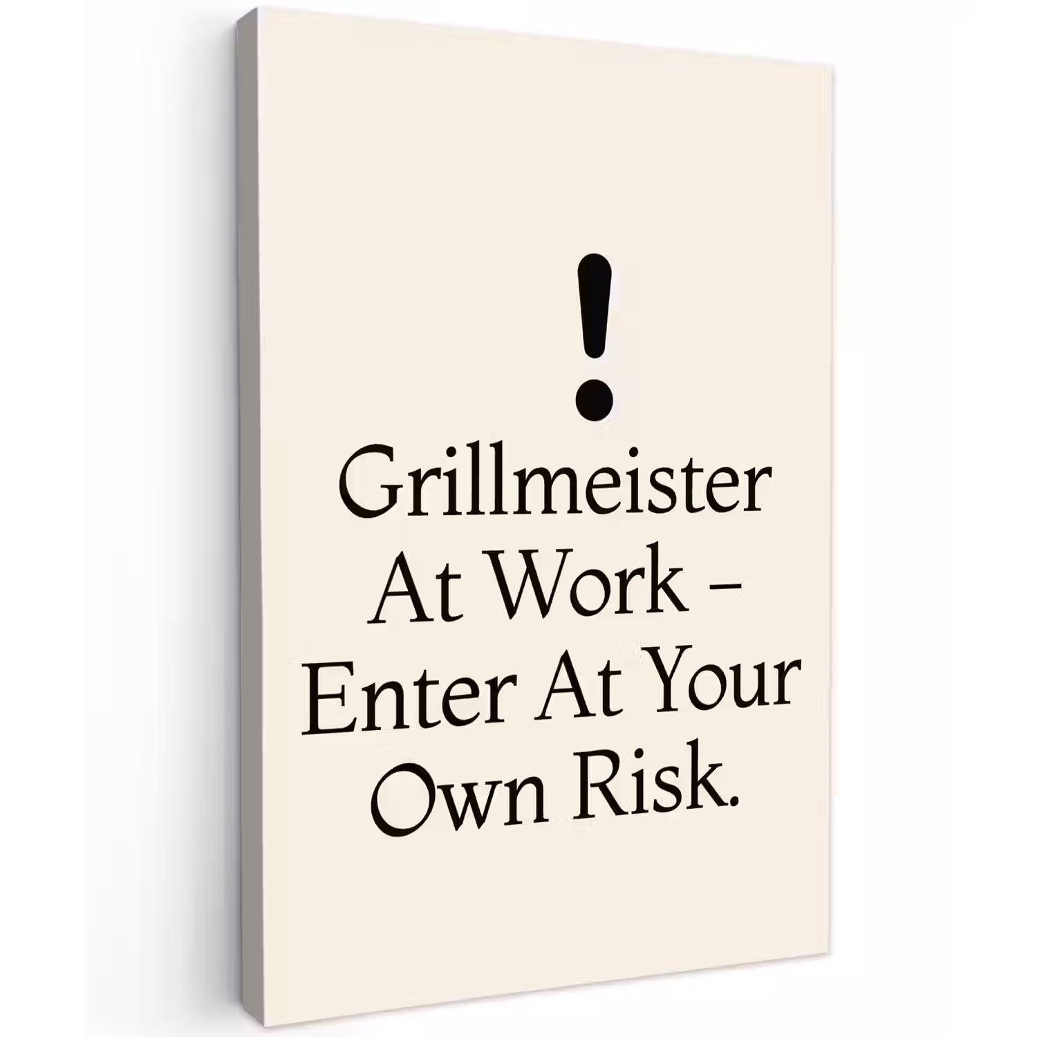 Grill - Uitroepteken - Zwart - Tekst canvas 2cm klein -z3d