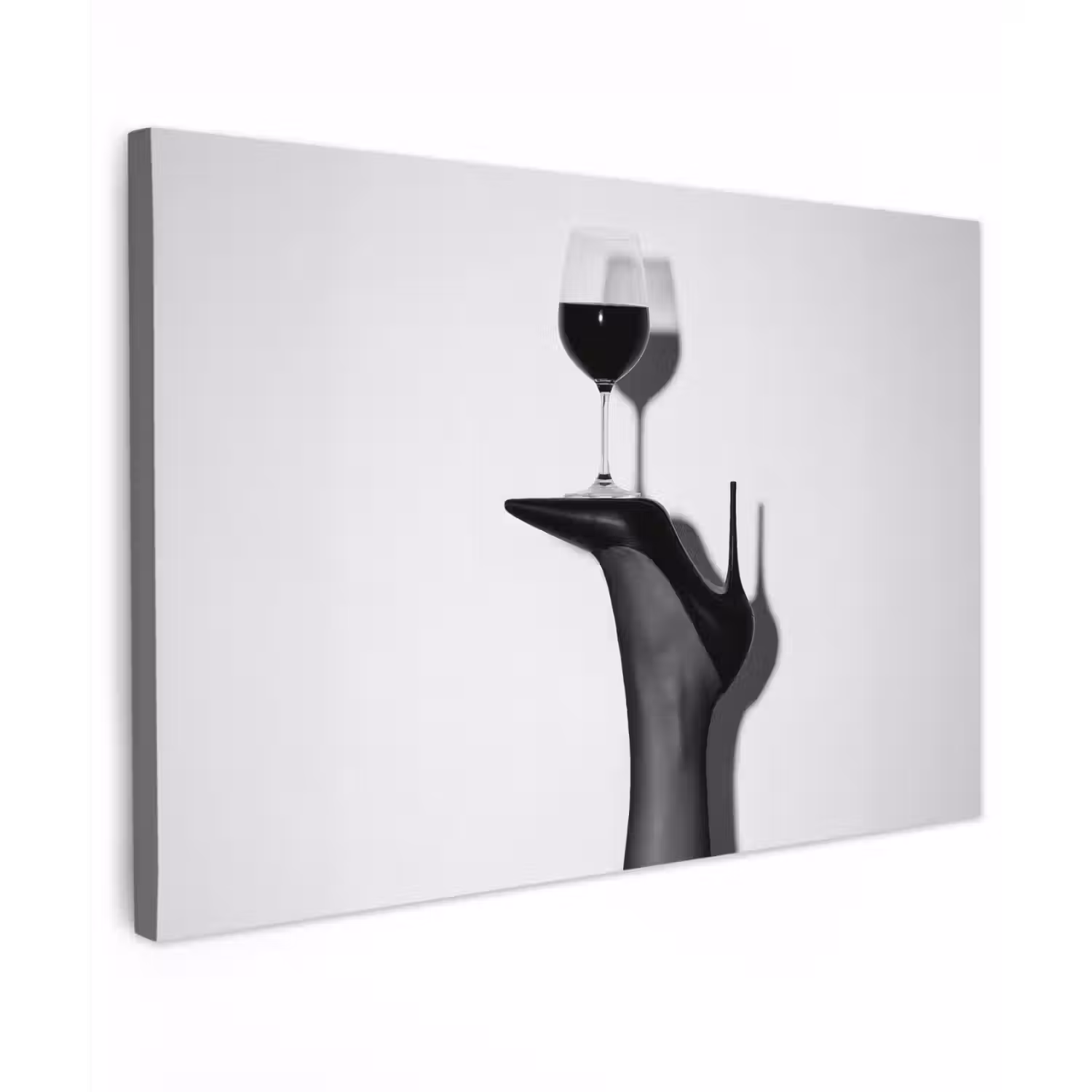 Hak - Wijn - Minimalistisch - Zwart canvas 2cm klein -z3d