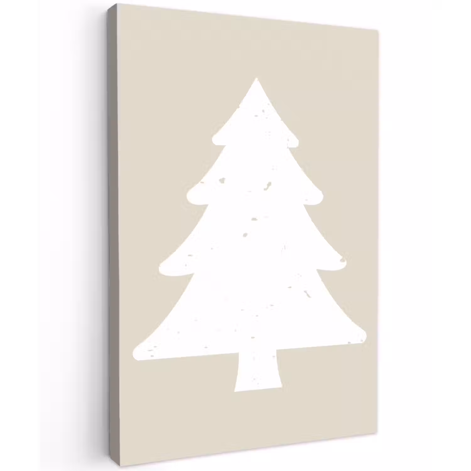 Japandi - Kerstboom - Beige - Kerstversiering canvas 2cm klein -z3d