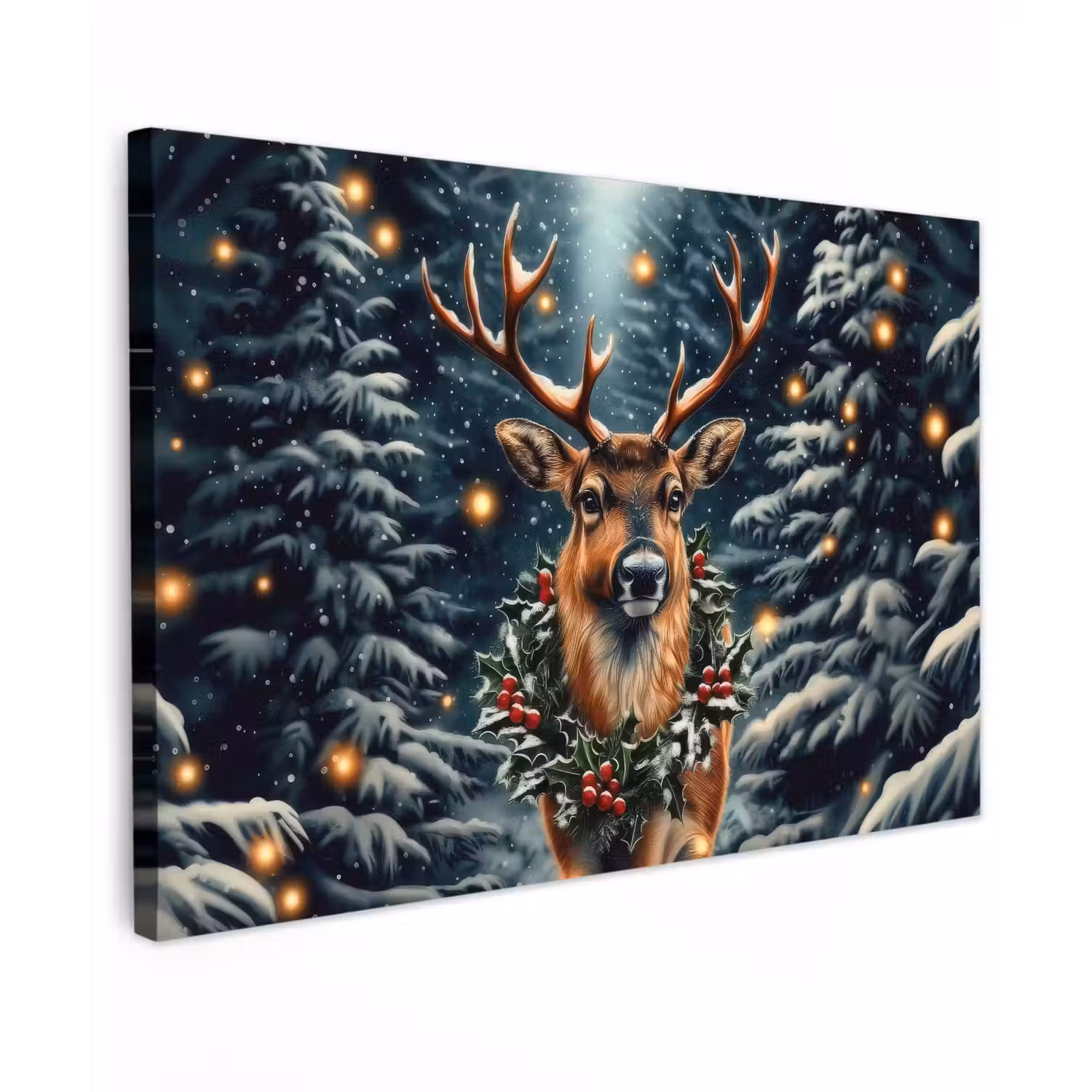 Kerst - Magie - Bos - Kleurrijk canvas 2cm klein -z3d