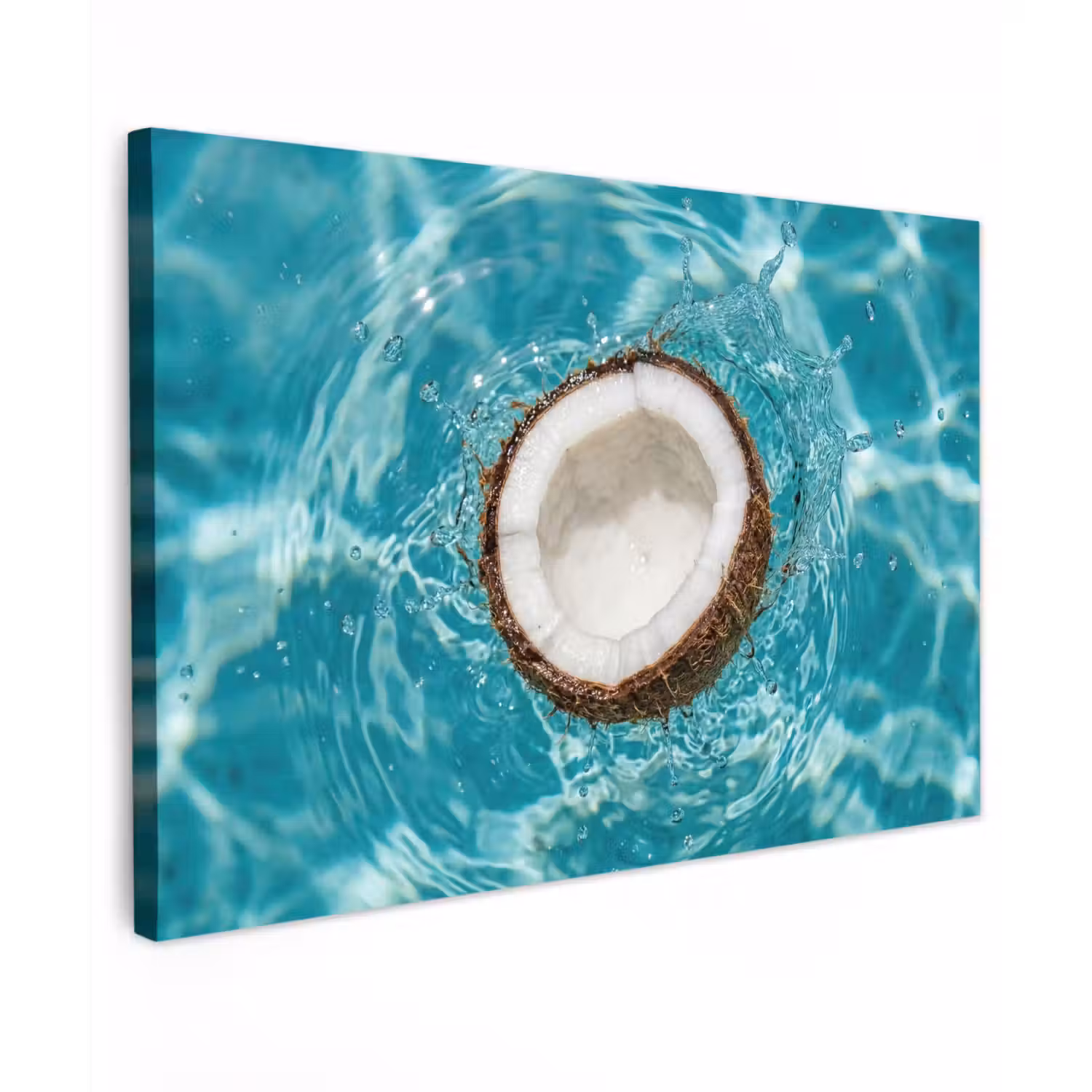Kokosnoot - Water - Wit canvas 2cm klein -z3d