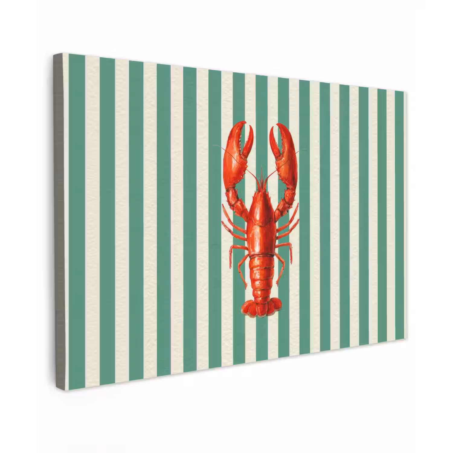 Kreeft - Strepen - Realistisch - Zomers canvas 2cm klein -z3d