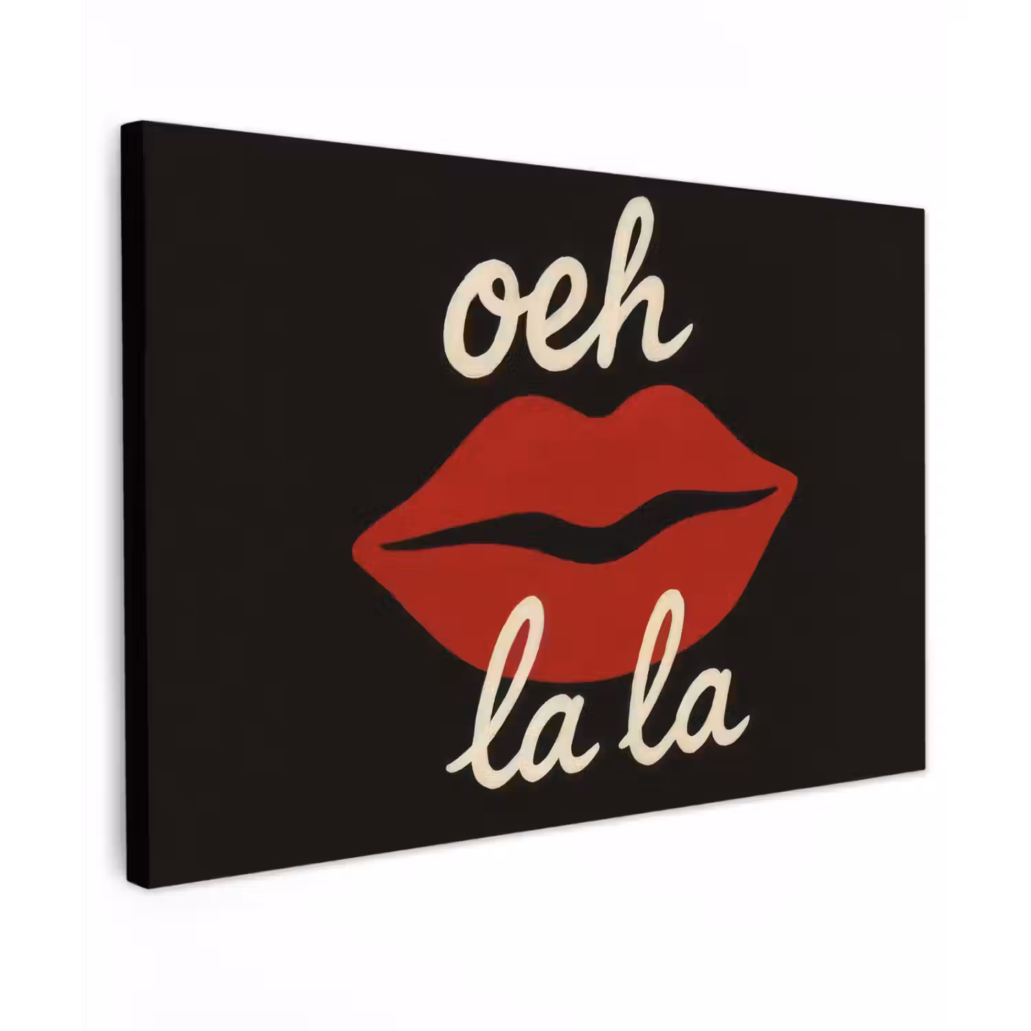 Lip - Rood - Quote canvas 2cm klein -z3d