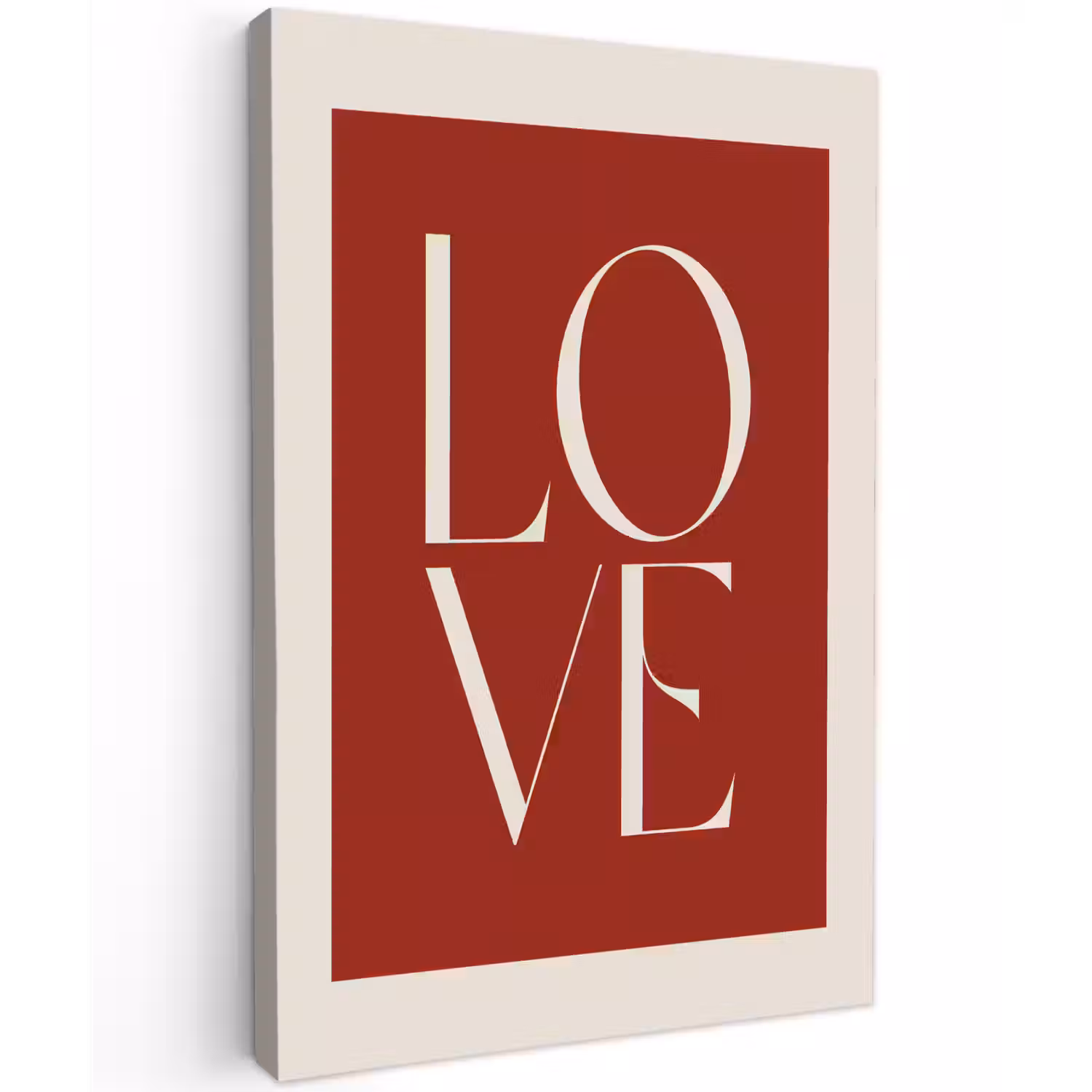 Love - Rood - Minimalistisch canvas 2cm klein -z3d