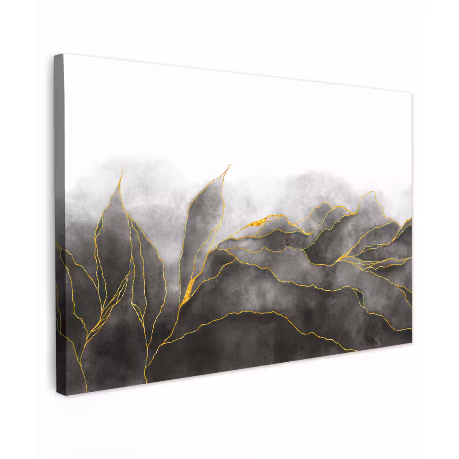 Marmer - Zwart - Goud - Luxe - Marmerlook canvas 2cm klein -z3d