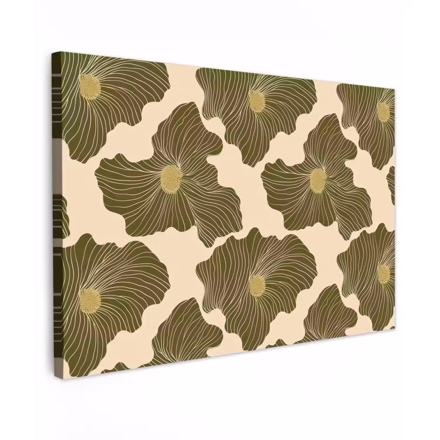 Modern - Abstract - Groen canvas 2cm klein 34 -z3d