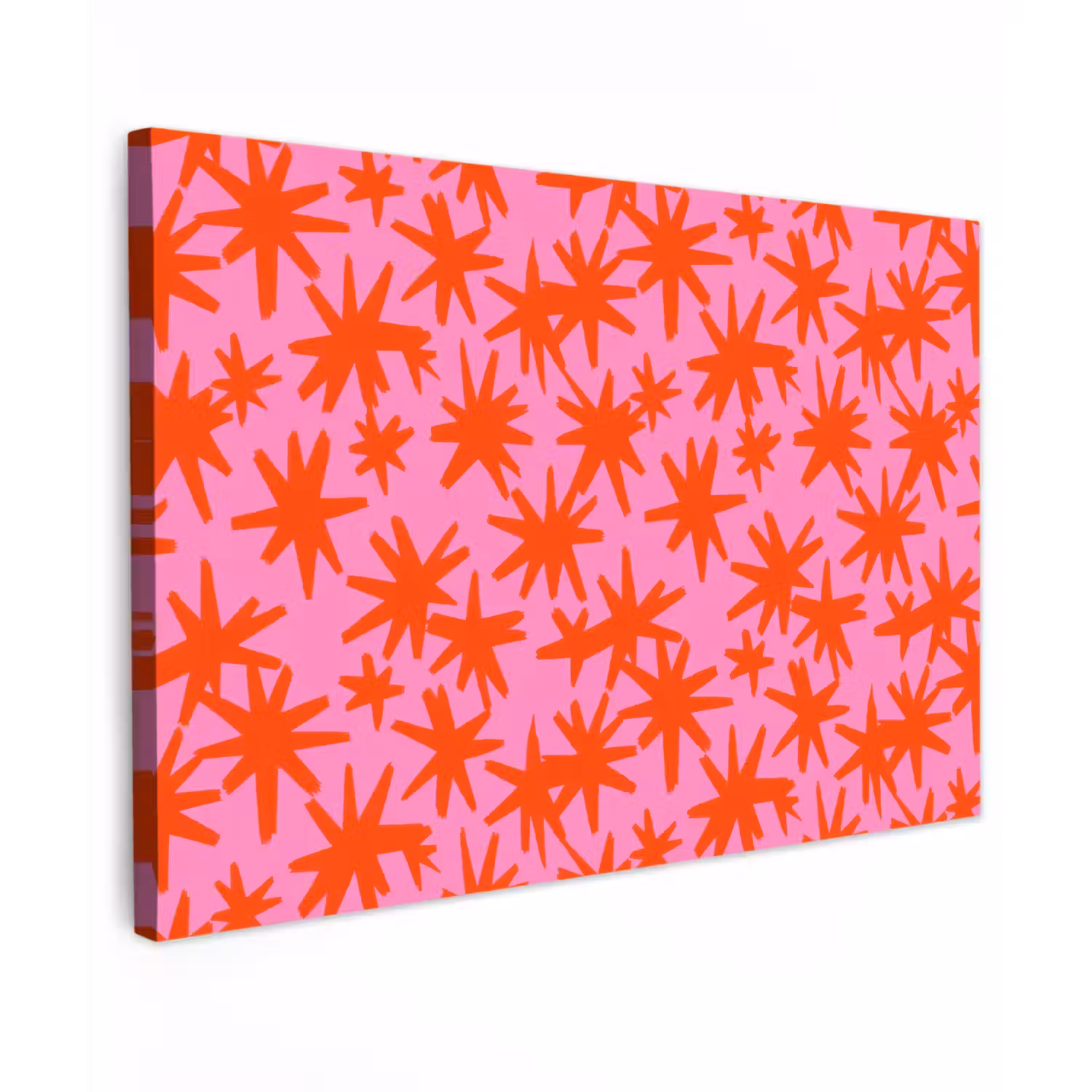Modern - Sterren - Roze canvas 2cm klein 34 -z3d