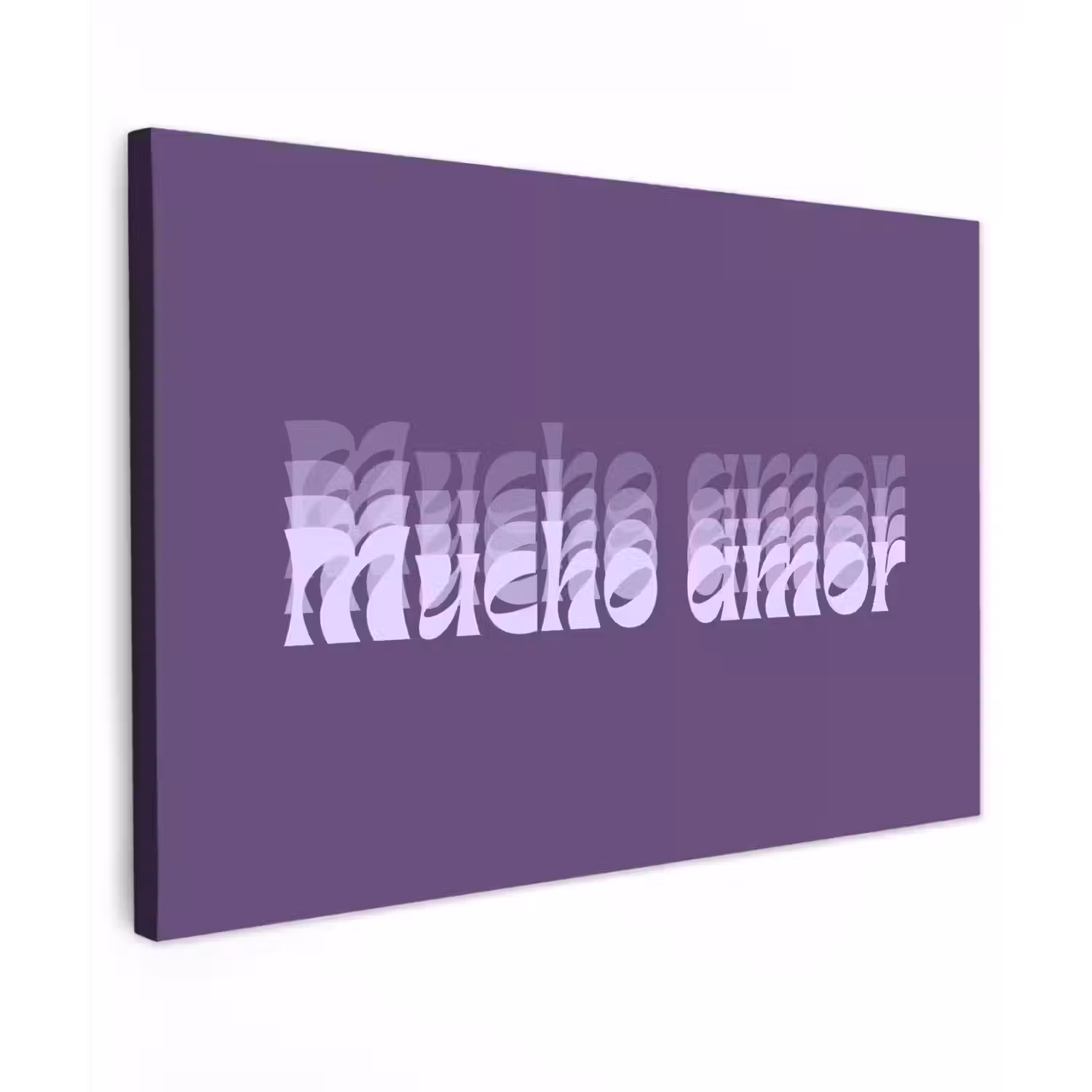 Mucho amor - Paars - Grafisch canvas 2cm klein -z3d